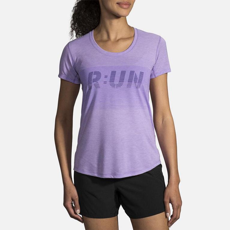 Brooks Distance Graphic Running Tank Top - Women's - Purple (79481-COGY)